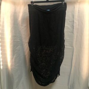 Solitaire Swim skirt coverup black M
